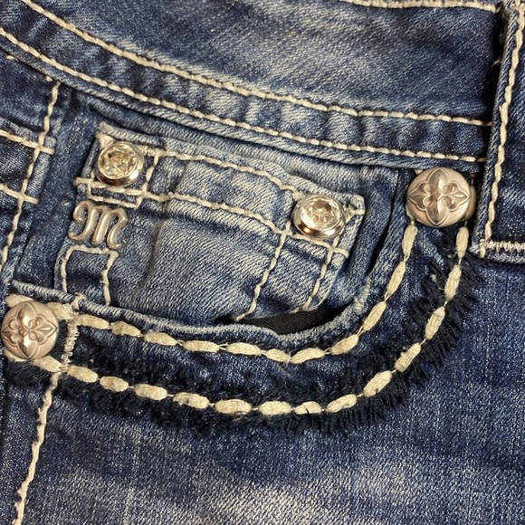 Miss Me Mid Rise Skinny Blue Jeans size 27 - Picture 3 of 11